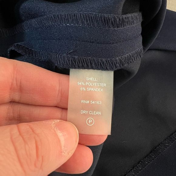 Calvin Klein navy blue long sleeve sheath dress size 14 - Picture 10 of 11